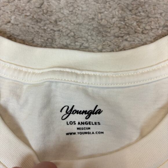 YoungLA W462 Ravage Tee Distressed Oversized Twofer Shirt Women's M - Picture 5 of 10